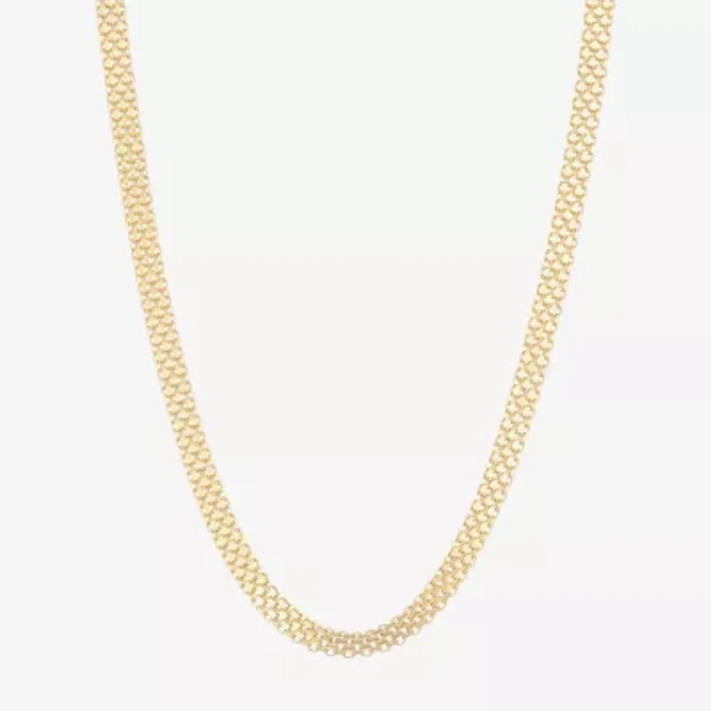 Made in Italy Sterling Silver 20 Inch Solid Figaro Chain Necklace, Color: Sterling  Silver - JCPenney