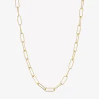 Made In Italy Womens 14K Gold Over Silver 18 Inch Link Necklace