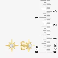 Diamond Addiction North Star (G-H / Si2-I1) 1/10 CT. T.W. Lab Grown White 10K Gold Over Silver 10mm Stud Earrings