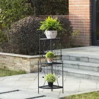 Glitzhome 44.75in Corner Shelf Planter Stands