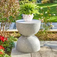 Glitzhome 17.75in Mgo Terrazzo Planter Stands