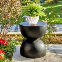 Glitzhome 17.75in Mgo Terrazzo Planter Stands