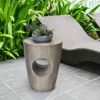 Glitzhome 18in Mgo Concrete Planter Stands