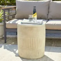 Glitzhome 18in Mgo Textured Planter Stands