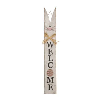 Glitzhome 42h Wooden Easter Welcome Porch Sign Easter Porch Sign