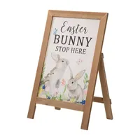 Glitzhome 24" Easter Wooden Standing Porch Decor