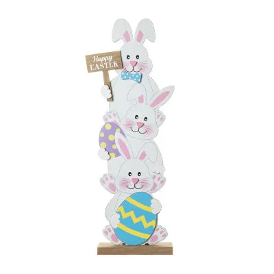 Glitzhome 30.75" Easter Bunny Porch Decor