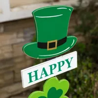 Glitzhome 42" St. Patrick's Shamrocks Porch Decor