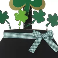 Glitzhome 42" St. Patrick's Shamrocks Porch Decor