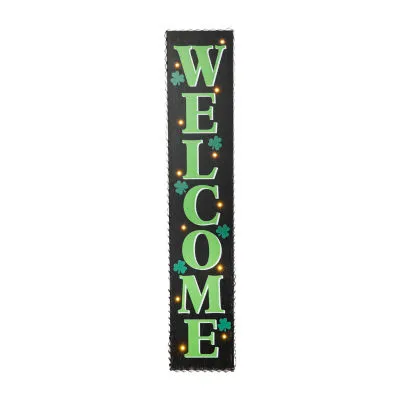 Glitzhome 42" St. Patrick's Wooden Porch Sign