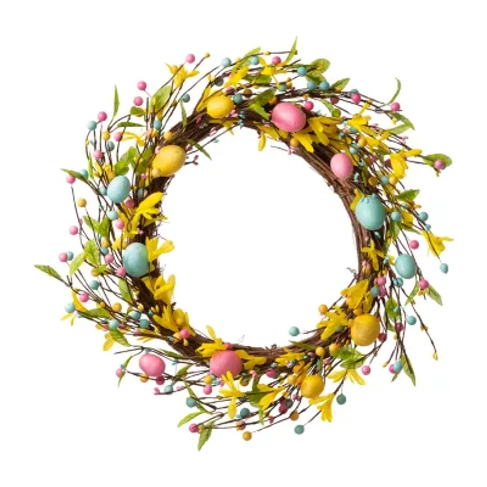 Glitzhome 22" Easter Egg Wreath