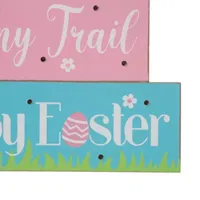 Glitzhome 12" Easter LED Lighted Wooden Word Sign Tabletop Decor