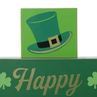 Glitzhome 9.5" St. Patrick's Wooden Sign Tabletop Decor