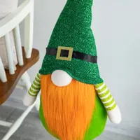 Glitzhome 40" St. Patrick's Standing Decor Gnomes