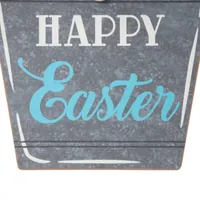 Glitzhome 18" Easter Wooden Bunny Eggs Wall Sign