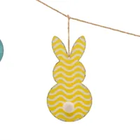 Glitzhome 6' Easter Metal Bunny Garland