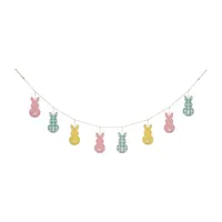 Glitzhome 6' Easter Metal Bunny Garland