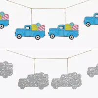 Glitzhome 6' Easter Metal Truck Garland