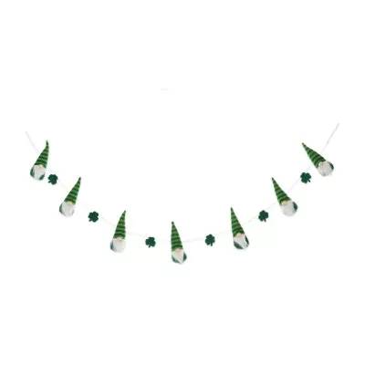 Glitzhome 6' St. Patrick's Gnomes Garland