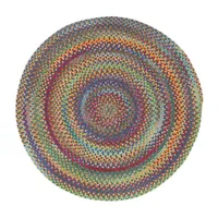 Capel Inc. Kill Devil Hill Braided Round Rugs & Floor Coverings Reversible Indoor Striped Accent Rugs