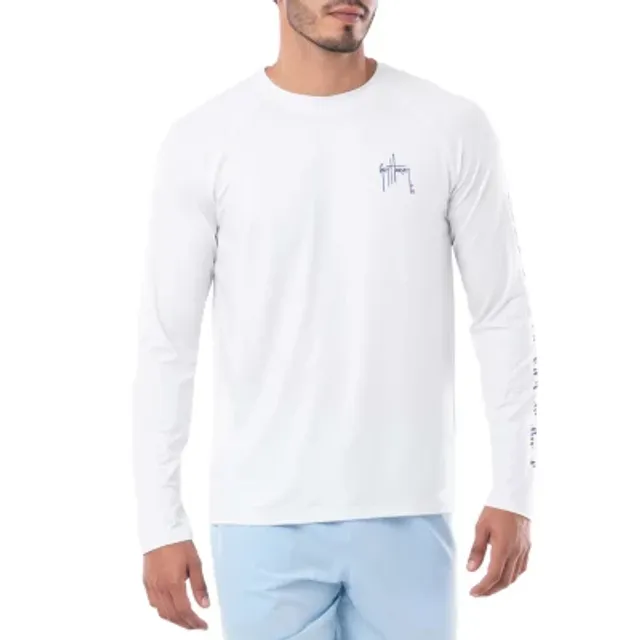 Guy Harvey Mens Crew Neck Long Sleeve Classic Fit Graphic T-Shirt