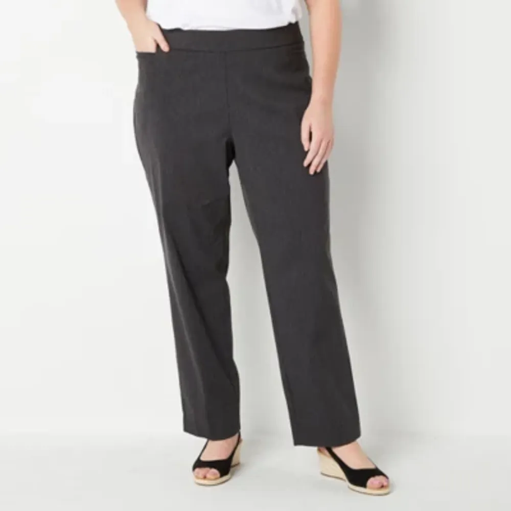 Liz Claiborne Lisa Womens Mid Rise Straight Pull-On Pants