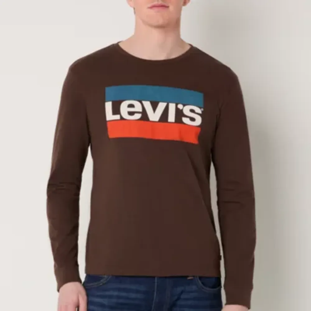 Levi's Mens Crew Neck Long Sleeve Regular Fit Graphic T-Shirt | Alexandria  Mall