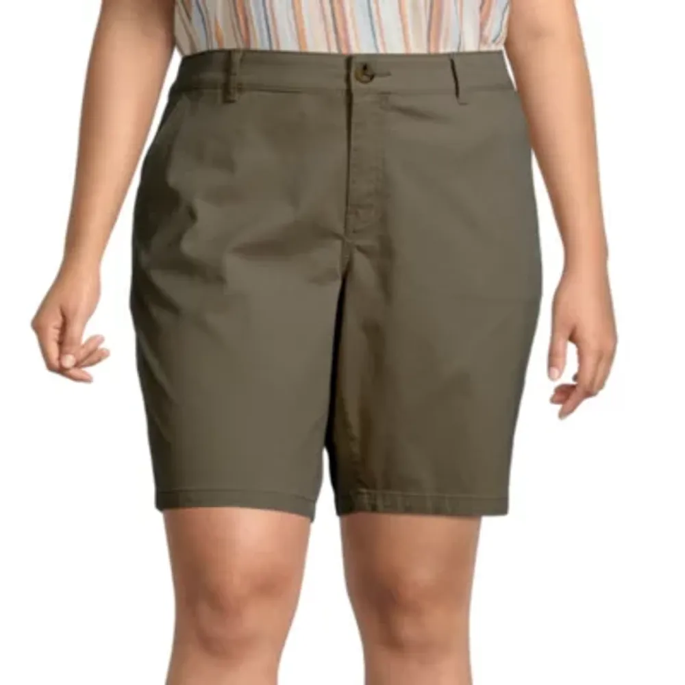 a.n.a Womens 9 3/4" Mid Rise Chino Short - Plus