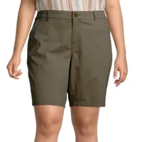 a.n.a Womens 9 3/4" Mid Rise Chino Short - Plus