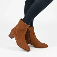 Journee Signature Womens Airly Stacked Heel Booties