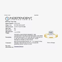 (H-I / Si2) Womens 1 1/2 CT. Lab Grown White Diamond 14K Two Tone Gold Round Solitaire Engagement Ring