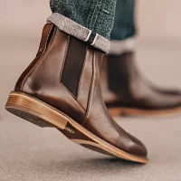 Thomas And Vine Mens Corbin Stacked Heel Chelsea Boots