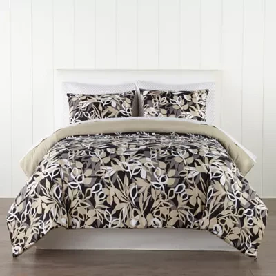 Home Expressions Casey Leaves Complete Bedding Set with Sheets