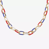 Bijoux Bar Gold Tone 16 1/2 Inch Link Necklace