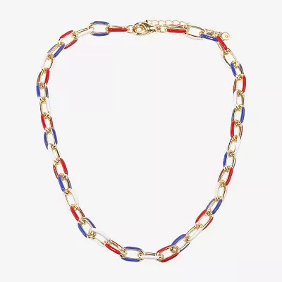 Bijoux Bar Gold Tone 16 1/2 Inch Link Necklace