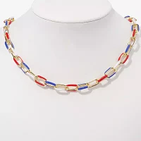 Bijoux Bar Gold Tone 16 1/2 Inch Link Necklace