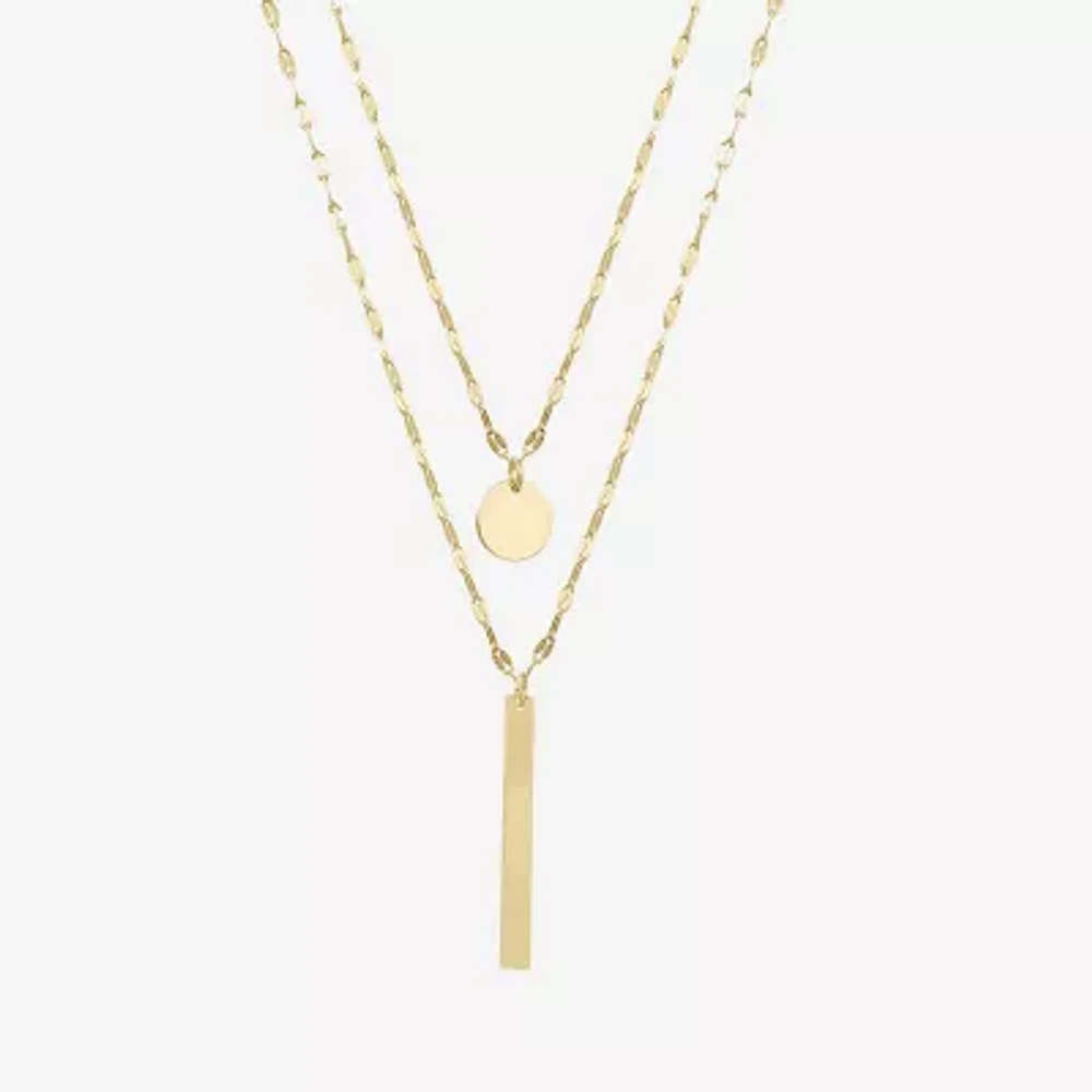 Silver Reflections Womens 14K Gold Over Brass Pendant Necklaces