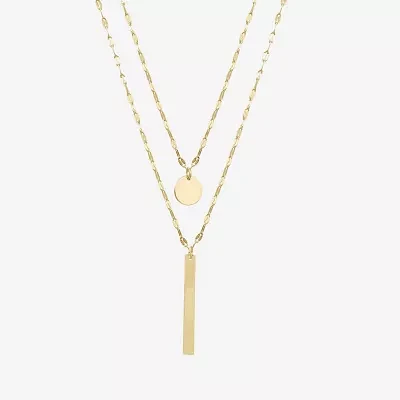 Silver Reflections Womens 14K Gold Over Brass Pendant Necklaces
