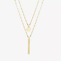 Silver Reflections Womens 14K Gold Over Brass Pendant Necklaces