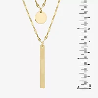 Silver Reflections Womens 14K Gold Over Brass Pendant Necklaces