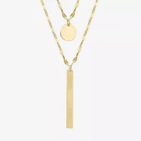 Silver Reflections Womens 14K Gold Over Brass Pendant Necklaces
