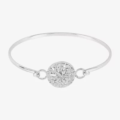 Silver Reflections Silver Tone Pure Silver Over Brass Bangle Bracelet