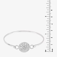 Silver Reflections Silver Tone Pure Silver Over Brass Bangle Bracelet