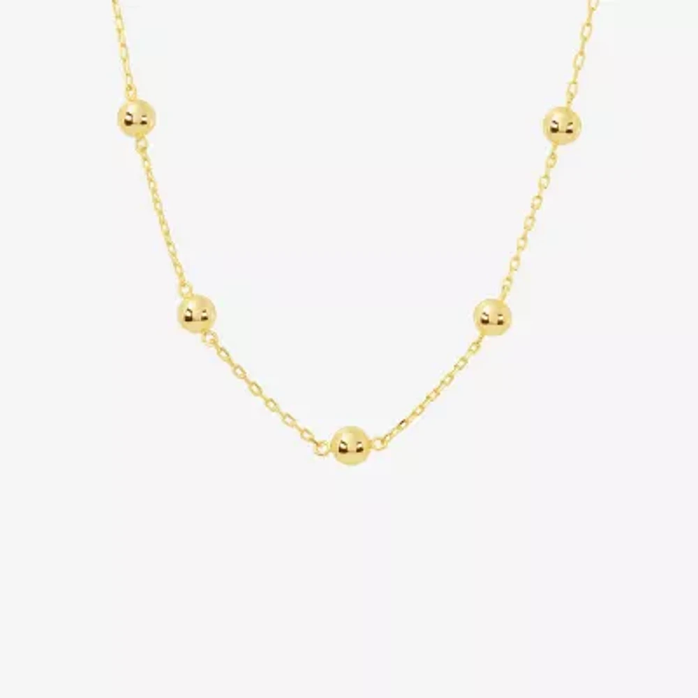 Silver Reflections 14K Gold Over Brass 16 Inch Cable Strand Necklace