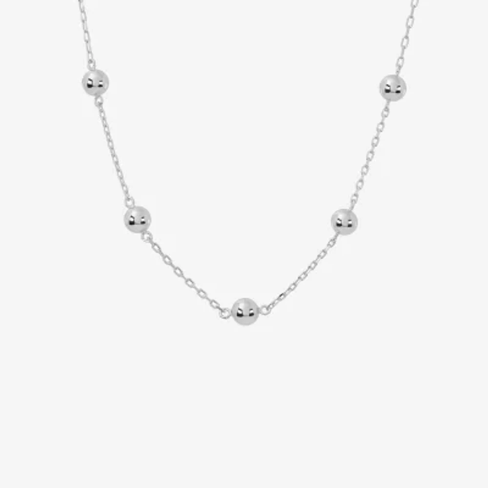 Silver Reflections Silver Tone Strand Necklace