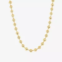 Silver Reflections 14K Gold Over Brass 16 Inch Bead Collar Necklace