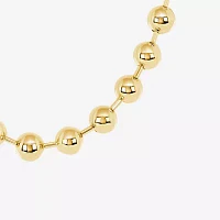 Silver Reflections 14K Gold Over Brass 16 Inch Bead Collar Necklace