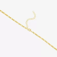 Silver Reflections 14K Gold Over Brass 18 Inch Box Chain Necklace