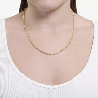 Silver Reflections 14K Gold Over Brass 18 Inch Box Chain Necklace