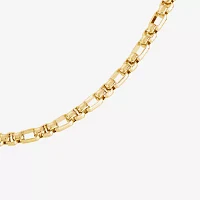 Silver Reflections 14K Gold Over Brass 18 Inch Box Chain Necklace